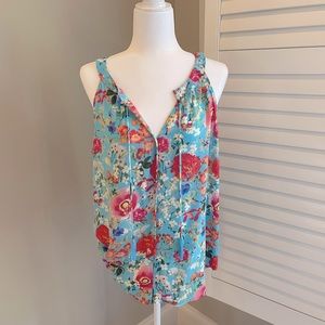 Rose + Olive XL floral tank top